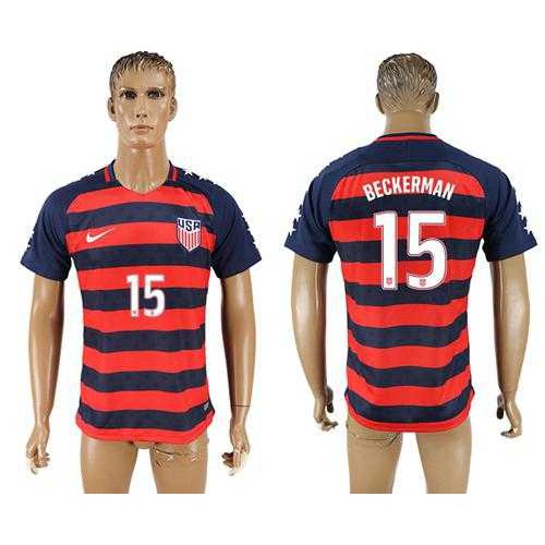 USA #15 Beckerman Away Soccer Country Jersey USA #15 Beckerman Away Soccer Country Jersey