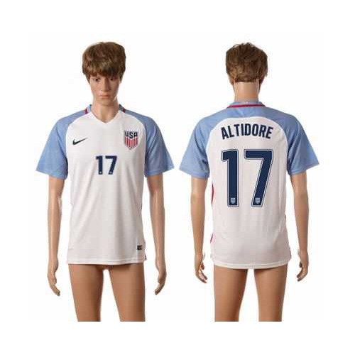 USA #17 Altidore Home Soccer Country Jersey USA #17 Altidore Home Soccer Country Jersey