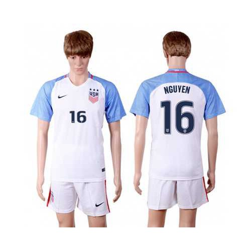 USA #16 Nguyen Home(Three Star) Soccer Country Jersey USA #16 Nguyen Home(Three Star) Soccer Country Jersey