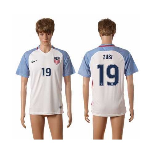 USA #19 Zusi Home Soccer Country Jersey USA #19 Zusi Home Soccer Country Jersey
