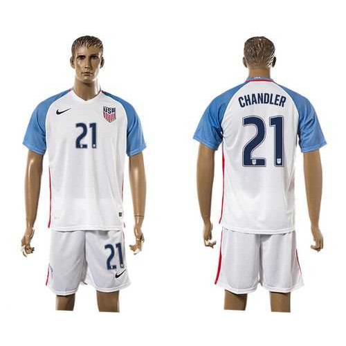 USA #21 Chandler Home Soccer Country Jersey USA #21 Chandler Home Soccer Country Jersey