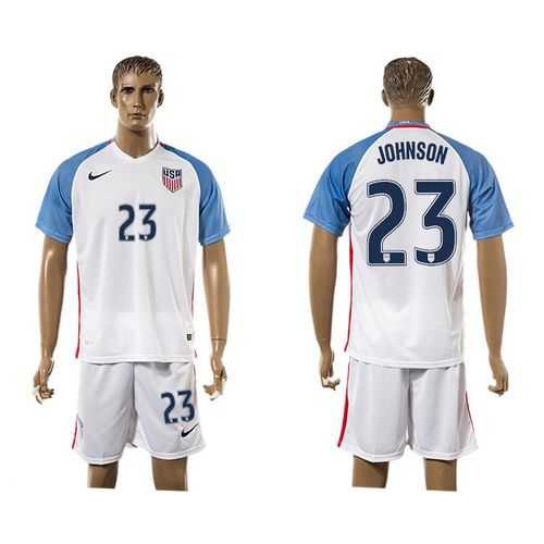 USA #23 Johnson Home Soccer Country Jersey USA #23 Johnson Home Soccer Country Jersey