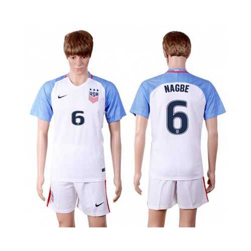 USA #6 Nagbe Home(Three Star) Soccer Country Jersey USA #6 Nagbe Home(Three Star) Soccer Country Jersey