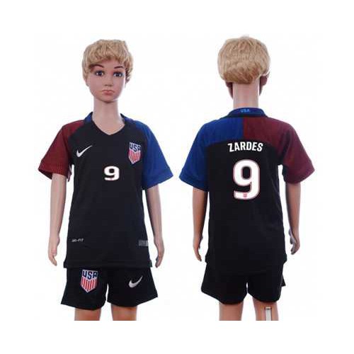 USA #9 Zardes Away Kid Soccer Country Jersey USA #9 Zardes Away Kid Soccer Country Jersey