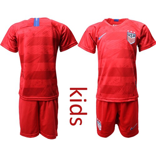 USA Blank Away Kid Soccer Country Jersey USA Blank Away Kid Soccer Country Jersey