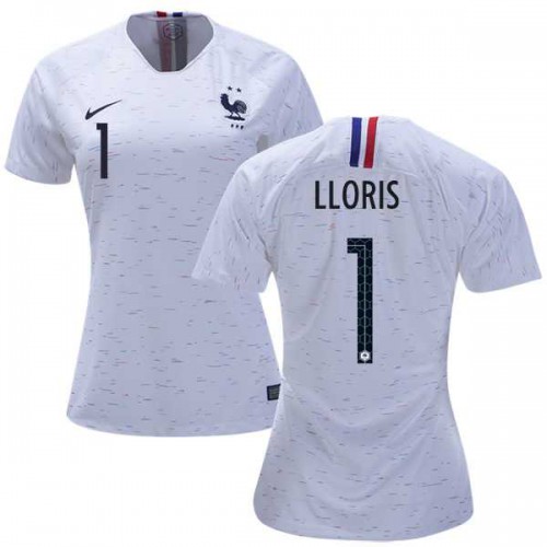 Womens France #1 Lloris Away Soccer Country Jersey Womens France #1 Lloris Away Soccer Country Jersey