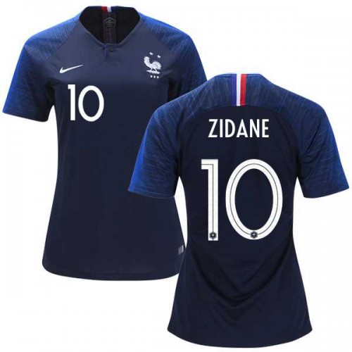 Womens France #10 Zidane Home Soccer Country Jersey Womens France #10 Zidane Home Soccer Country Jersey