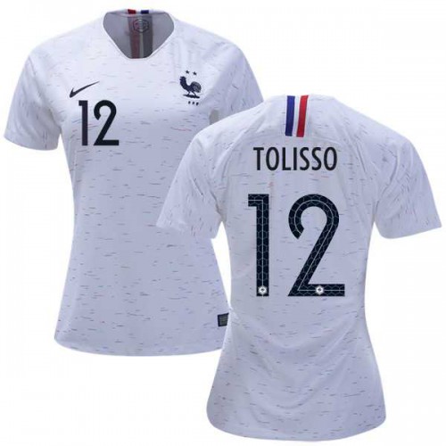 Womens France #12 Tolisso Away Soccer Country Jersey Womens France #12 Tolisso Away Soccer Country Jersey