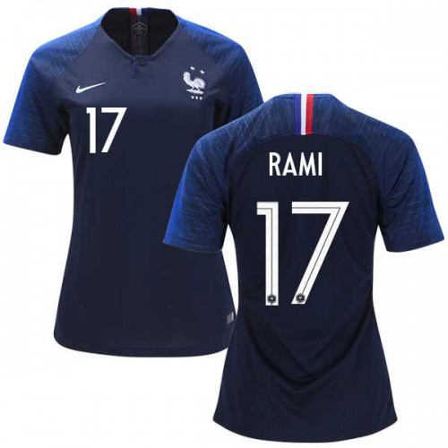 Womens France #17 Rami Home Soccer Country Jersey Womens France #17 Rami Home Soccer Country Jersey