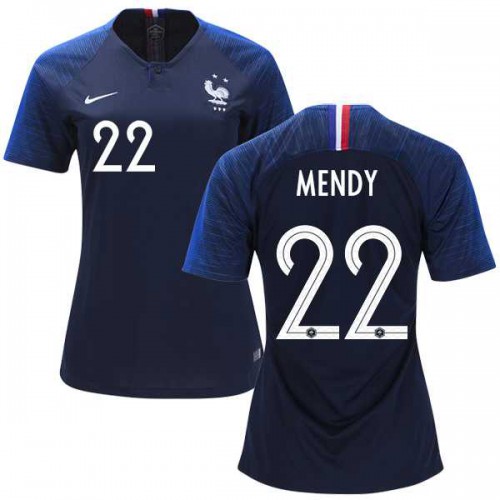 Womens France #22 Mendy Home Soccer Country Jersey Womens France #22 Mendy Home Soccer Country Jersey