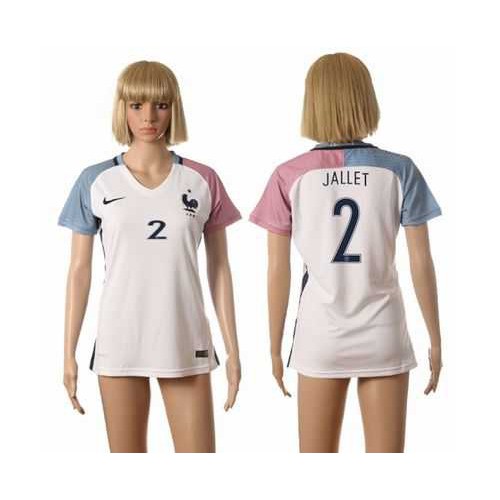 Womens France #2 Jallet Away Away Soccer Country Jersey Womens France #2 Jallet Away Away Soccer Country Jersey