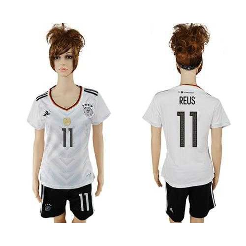 Womens Germany #11 Reus White Home Soccer Country Jersey Womens Germany #11 Reus White Home Soccer Country Jersey