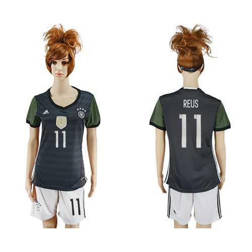 Womens Germany #11 Reus Away Soccer Country Jersey Womens Germany #11 Reus Away Soccer Country Jersey
