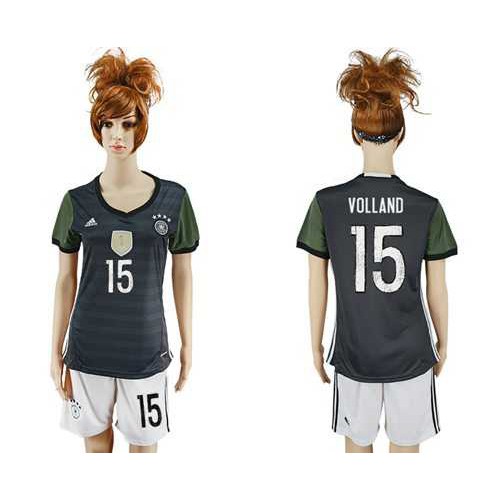 Womens Germany #15 Volland Away Soccer Country Jersey Womens Germany #15 Volland Away Soccer Country Jersey