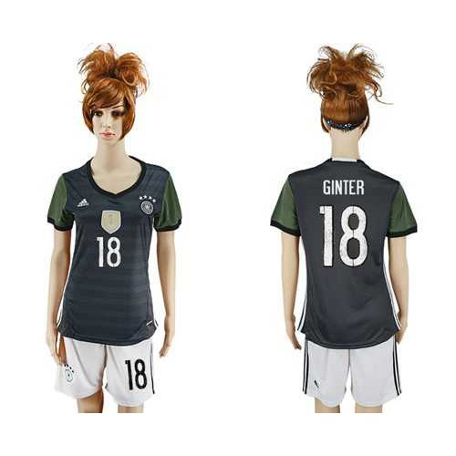 Womens Germany #18 Ginter Away Soccer Country Jersey Womens Germany #18 Ginter Away Soccer Country Jersey