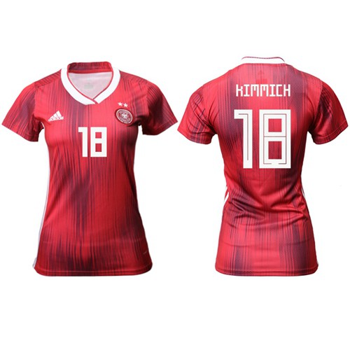 Womens Germany #18 Kimmich Away Soccer Country Jersey Womens Germany #18 Kimmich Away Soccer Country Jersey