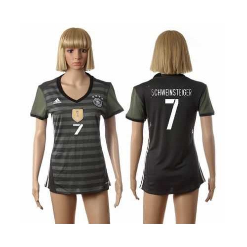 Womens Germany #7 Schweinsteiger Away Soccer Country Jersey Womens Germany #7 Schweinsteiger Away Soccer Country Jersey