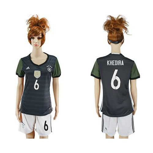 Womens Germany #6 Khedira Away Soccer Country Jersey Womens Germany #6 Khedira Away Soccer Country Jersey