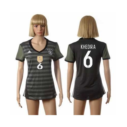 Womens Germany #6 Khedira Away Soccer Country Jersey Womens Germany #6 Khedira Away Soccer Country Jersey
