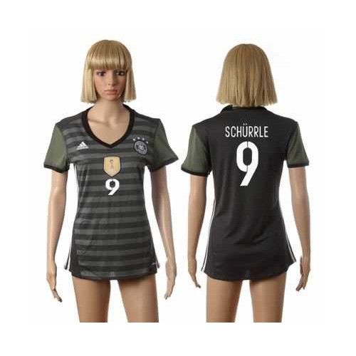 Womens Germany #9 Schurrle Away Soccer Country Jersey Womens Germany #9 Schurrle Away Soccer Country Jersey