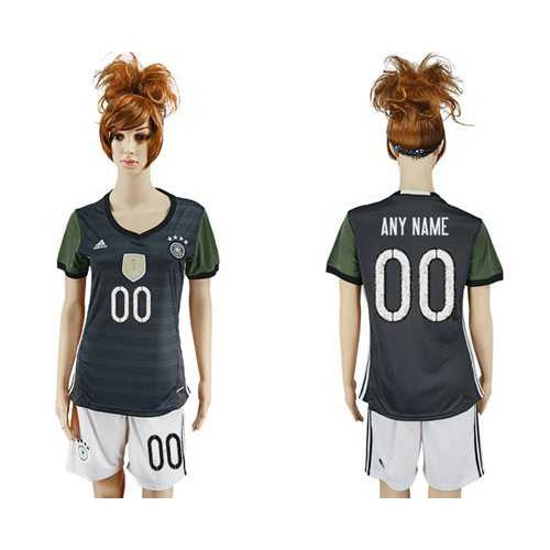 Womens Germany Personalized Away Soccer Country Jersey Womens Germany Personalized Away Soccer Country Jersey