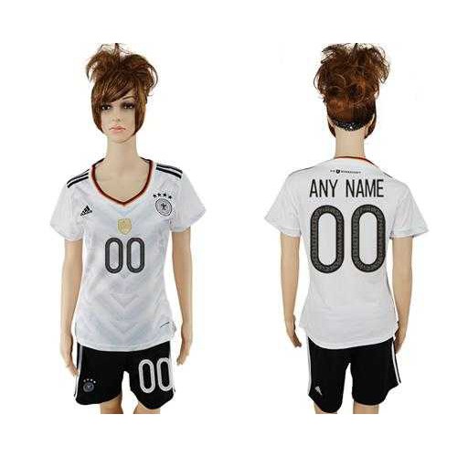 Womens Germany Personalized Home Soccer Country Jersey Womens Germany Personalized Home Soccer Country Jersey
