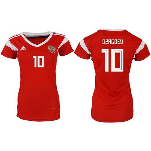 Womens Russia #10 Dzagoev Home Soccer Country Jersey Womens Russia #10 Dzagoev Home Soccer Country Jersey