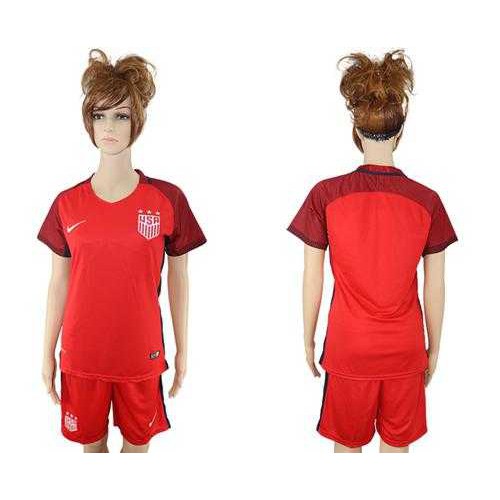 Womens USA Blank Away Soccer Country Jersey Womens USA Blank Away Soccer Country Jersey