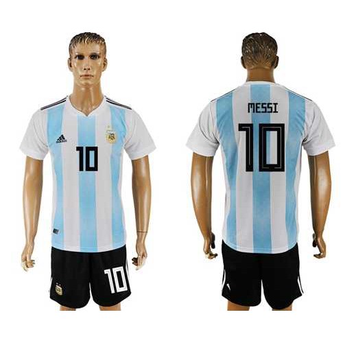 Argentina #10 Messi Home Soccer Country Jersey Argentina #10 Messi Home Soccer Country Jersey