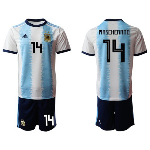 Argentina #14 Mascherano Home Soccer Country Jersey Argentina #14 Mascherano Home Soccer Country Jersey