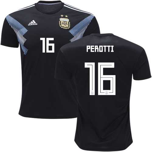 Argentina #16 Perotti Away Soccer Country Jersey Argentina #16 Perotti Away Soccer Country Jersey