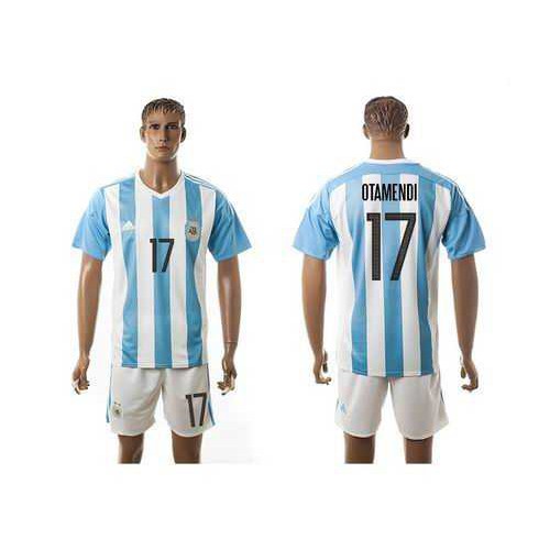 Argentina #17 Otamendi Home Soccer Country Jersey Argentina #17 Otamendi Home Soccer Country Jersey