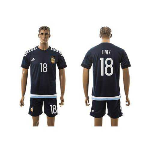 Argentina #18 Tevez Away Soccer Country Jersey Argentina #18 Tevez Away Soccer Country Jersey