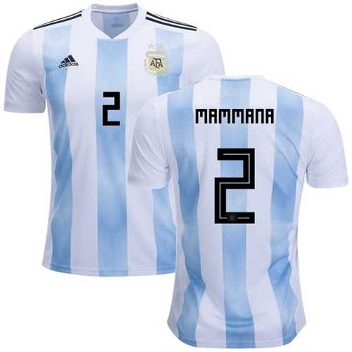 Argentina #2 Mammana Home Soccer Country Jersey Argentina #2 Mammana Home Soccer Country Jersey