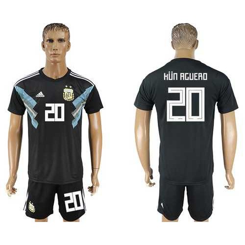 Argentina #20 Kun Aguero Away Soccer Country Jersey Argentina #20 Kun Aguero Away Soccer Country Jersey