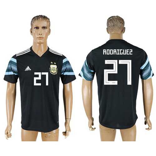 Argentina #27 Rodriguez Away Soccer Country Jersey Argentina #27 Rodriguez Away Soccer Country Jersey