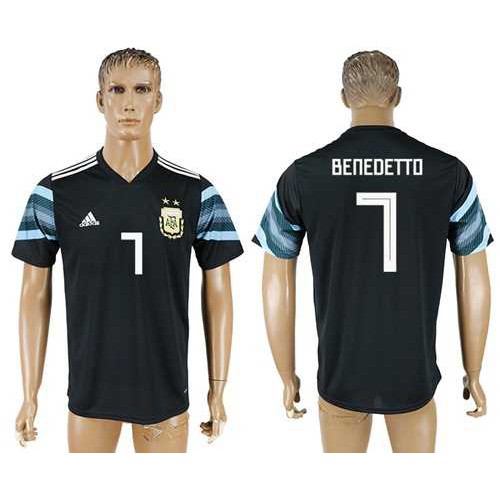 Argentina #7 Benedetto Away Soccer Country Jersey Argentina #7 Benedetto Away Soccer Country Jersey