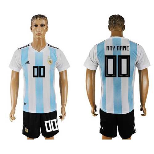 Argentina Personalized Home Soccer Country Jersey Argentina Personalized Home Soccer Country Jersey