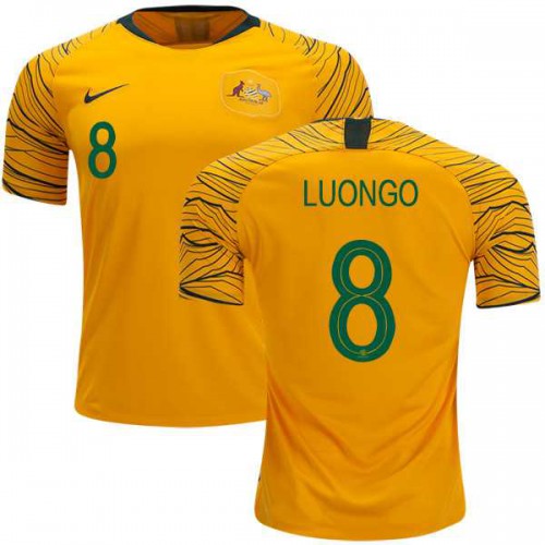 Australia #8 Luongo Home Soccer Country Jersey Australia #8 Luongo Home Soccer Country Jersey