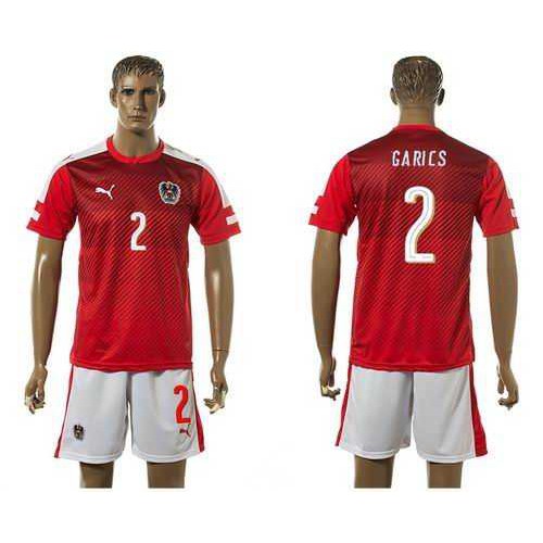Austria #2 Garics Red Home Soccer Country Jersey Austria #2 Garics Red Home Soccer Country Jersey