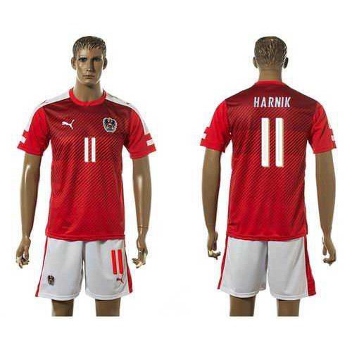 Austria #11 Harnik Red Home Soccer Country Jersey Austria #11 Harnik Red Home Soccer Country Jersey