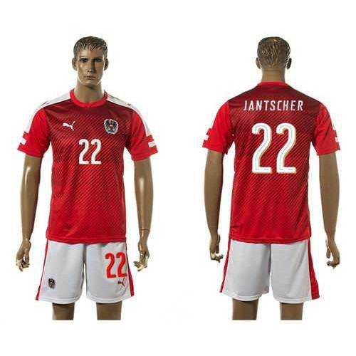 Austria #22 Jantscher Red Home Soccer Country Jersey Austria #22 Jantscher Red Home Soccer Country Jersey