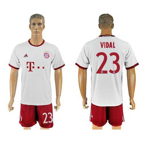 Bayern Munchen #23 Vidal White Soccer Club Jersey Bayern Munchen #23 Vidal White Soccer Club Jersey