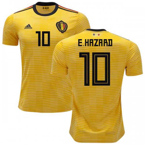 Belgium #10 E.Hazard Away Kid Soccer Country Jersey Belgium #10 E.Hazard Away Kid Soccer Country Jersey