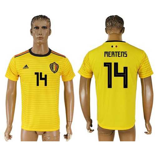 Belgium #14 Mertens Away Soccer Country Jersey Belgium #14 Mertens Away Soccer Country Jersey