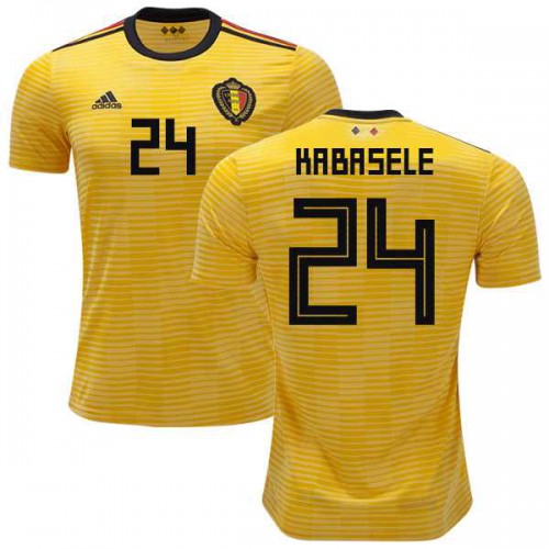 Belgium #24 Kabasele Away Soccer Country Jersey Belgium #24 Kabasele Away Soccer Country Jersey