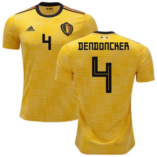 Belgium #4 Dendoncker Away Soccer Country Jersey Belgium #4 Dendoncker Away Soccer Country Jersey