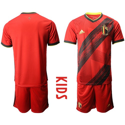 Belgium Blank Red Home Kid Soccer Country Jersey Belgium Blank Red Home Kid Soccer Country Jersey