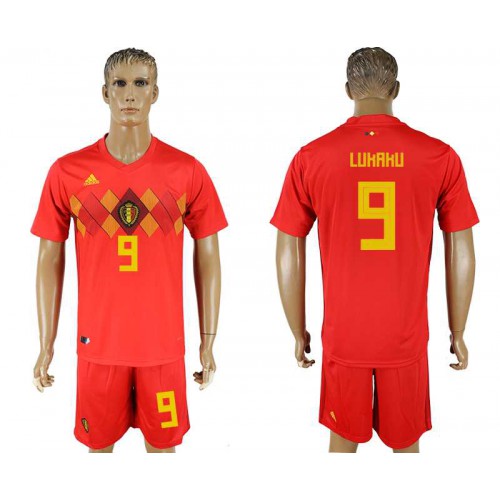 Belgium #9 LUKAKU Home 2018 FIFA World Cup Soccer Jersey Belgium #9 LUKAKU Home 2018 FIFA World Cup Soccer Jersey