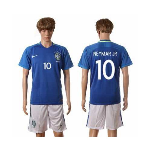 Brazil #10 Neymar Jr Away Soccer Country Jersey Brazil #10 Neymar Jr Away Soccer Country Jersey